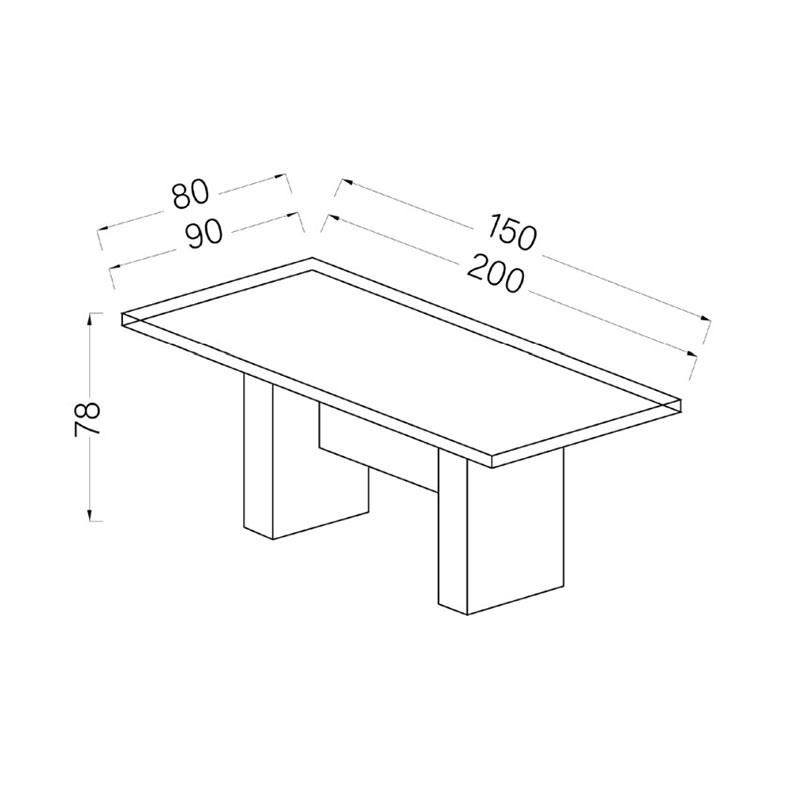 میز کنفرانس سینما چوب  مدل آژند - Thumbnail 1
